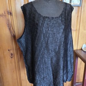 Black Crushed Stretchy Tank